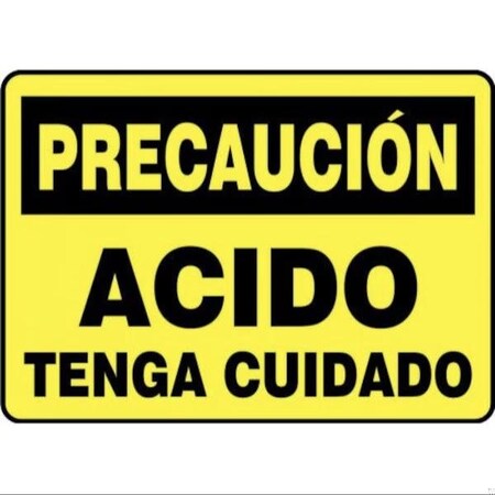 Accuform OSHA CAUTION Safety Sign ACID  BE SHMCHL694VA SHMCHL694VA